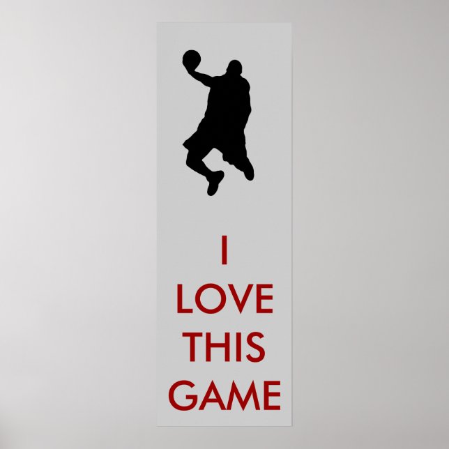 Panoramic Basketball Player Silhouette Poster (Front)