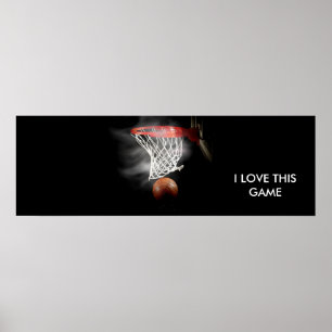 Panoramic Basketball Poster
