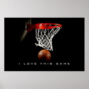 Panoramic Basketball Poster I Love This Game