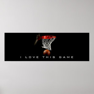 Panoramic Basketball Poster I Love This Game
