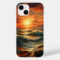 Panoramic Beach Sunset Golden Nature Glow 