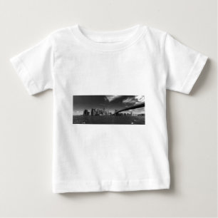 Panoramic Black White Brooklyn Baby T-Shirt