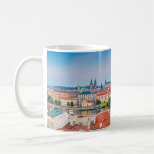 Panoramic Charles Bridge Prague Skyline Coffee Mug