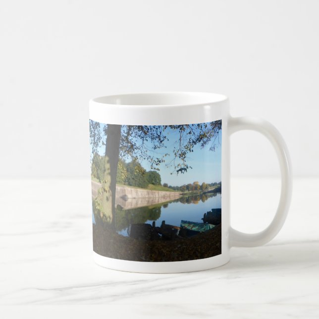 Panoramic City Walls & Row-Boats Coffee Mug (Right)