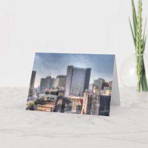 Panoramic Cityscape Of Mexico City Card