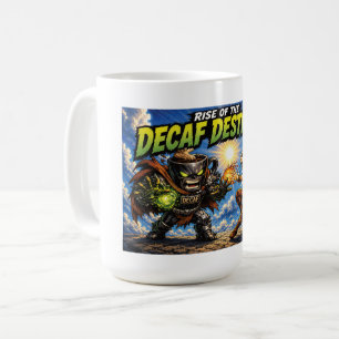 Panoramic Decaf Destroyer Coffee Superhero Comic Mug