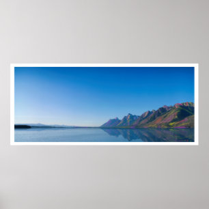 Panoramic Lake Side Hills Spring Bloom Poster