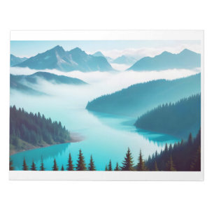 Panoramic Landscape Mountains Picturesque Nature Notepad