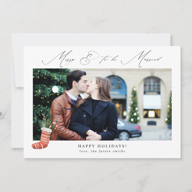 Panoramic Merry & To Be Married w Stocking Photo 2 (Front)