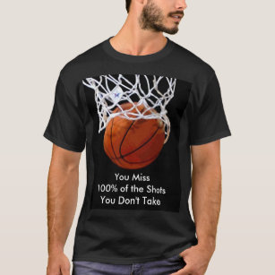 Panoramic Motivational Quote Basketball T-Shirt