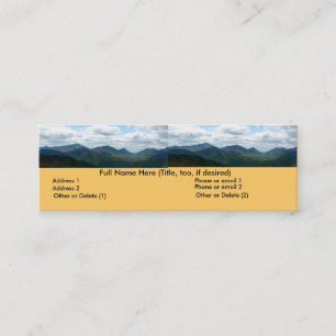 Panoramic Mountain View Bookmark Mini Business Card