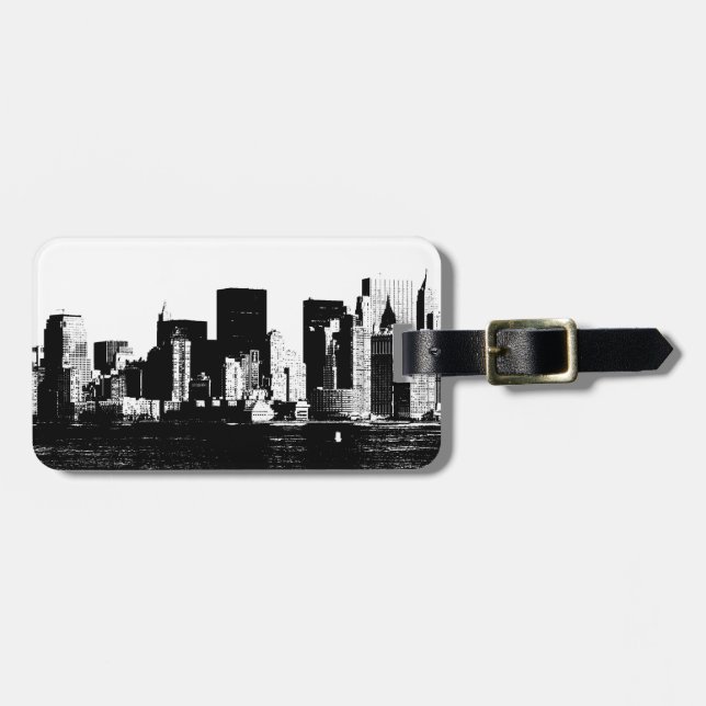 Panoramic New York City Luggage Tag (Front Horizontal)