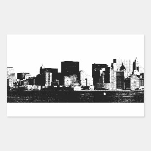 Panoramic New York City Rectangle Sticker
