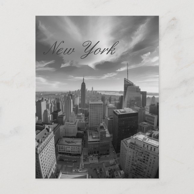 Panoramic New York City Travel  Postcard (Front)