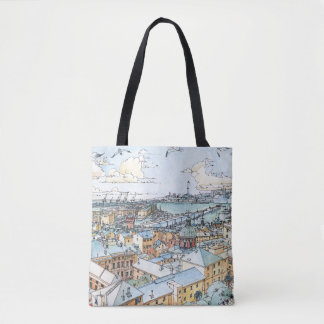 Panoramic of Genoa  Tote Bag