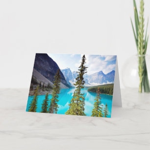 Panoramic of Moraine Lake   Valley of Ten Peaks Card