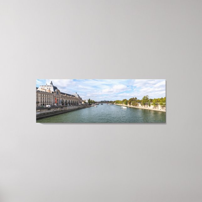 Panoramic of Musee d'Orsay from Pont Royal - Paris Canvas Print (Front)