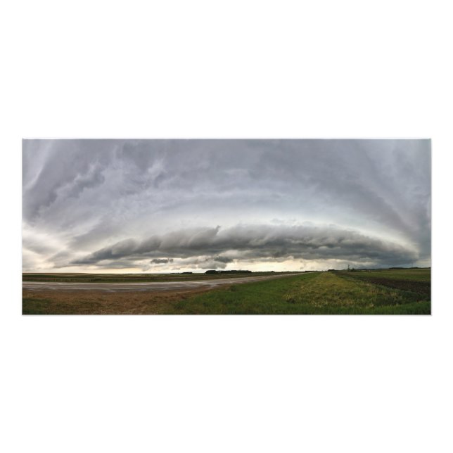 Panoramic of Shelf Cloud near Vibank Sk Photo Print (Front)