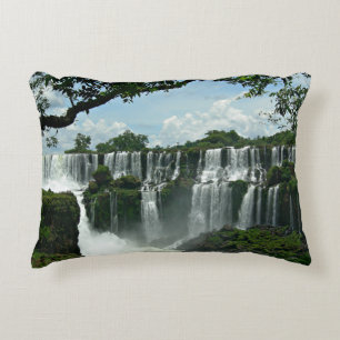 Panoramic Of The Iguazu Falls Decorative Cushion