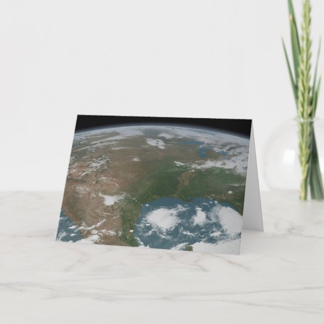 Panoramic Planet Earth And The Us. 2 Card (Front)