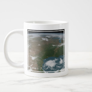 Panoramic Planet Earth And The Us. 2 Large Coffee Mug