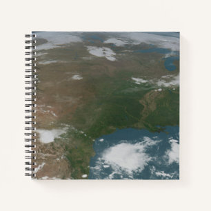 Panoramic Planet Earth And The Us. 2 Notebook