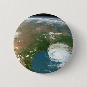 Panoramic Planet Earth And The Us. 6 Cm Round Badge