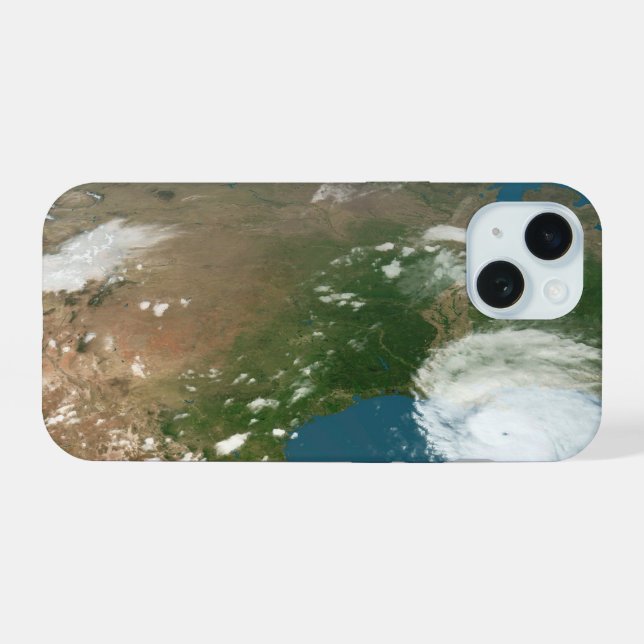 Panoramic Planet Earth And The Us. iPhone 15 Case (Back Horizontal)