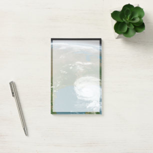 Panoramic Planet Earth And The Us. Post-it Notes