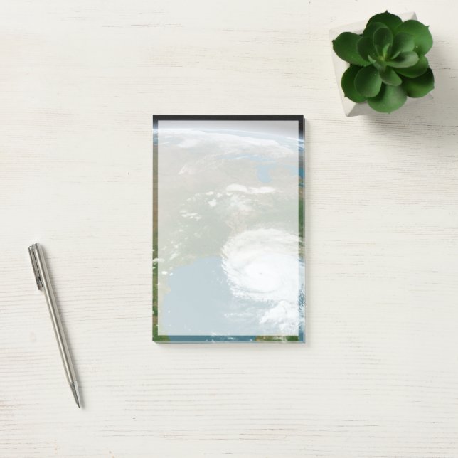 Panoramic Planet Earth And The Us. Post-it Notes (Office)