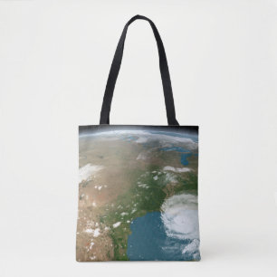 Panoramic Planet Earth And The Us. Tote Bag