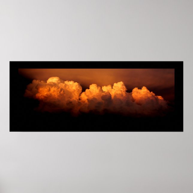 Panoramic poster, Stormy clouds size 34"x13.78" Poster (Front)