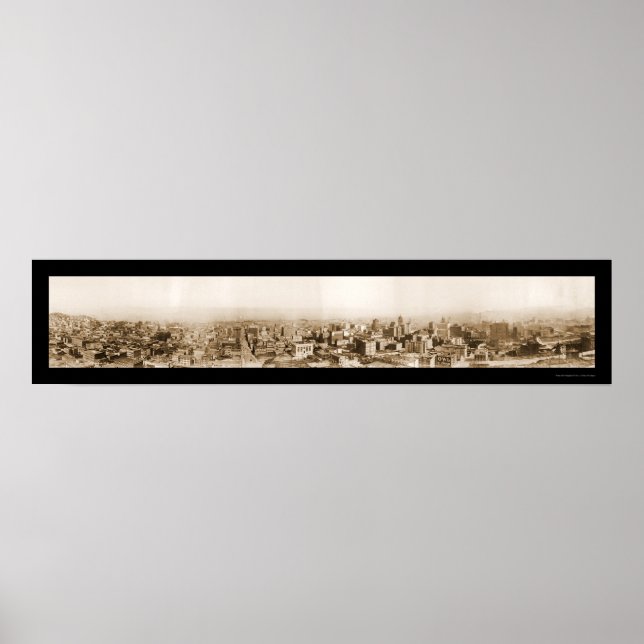 Panoramic San Francisco Photo 1910 Poster (Front)