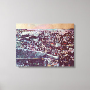 Panoramic Splendour Of Jerusalem Canvas Print