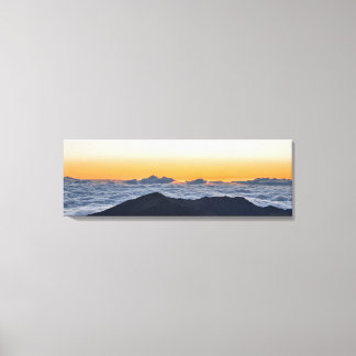 Panoramic sunrise at Haleakala on wrapped canvas