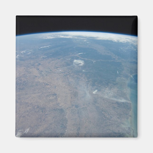 Panoramic Texas And The Gulf Of Mexico Magnet (Front)