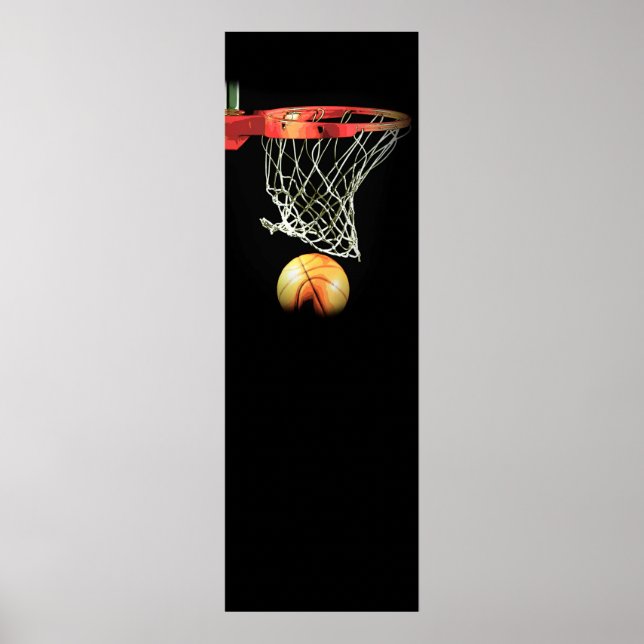Panoramic Vertical Basketball Door Poster (Front)