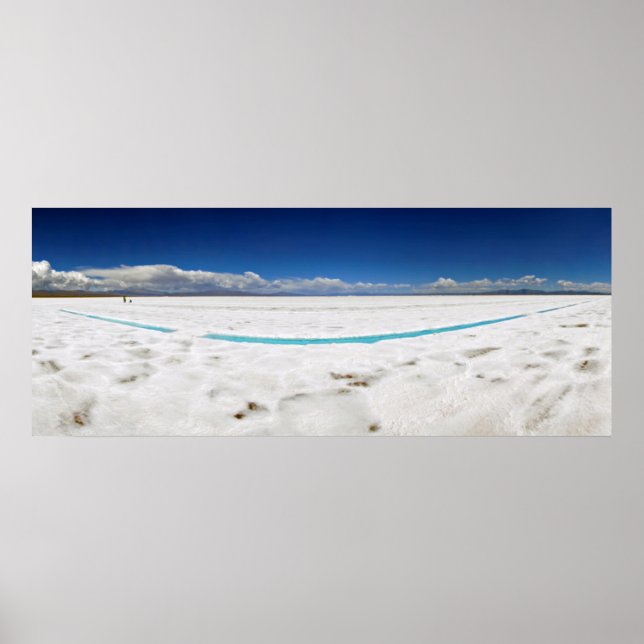 Panoramic View Of Argentinian Salt Flats Poster (Front)
