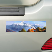Panoramic View Of Beautiful Everest Mountain Bumper Sticker (On Car)