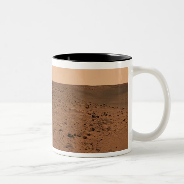 Panoramic view of Bonneville Crater Two-Tone Coffee Mug (Right)