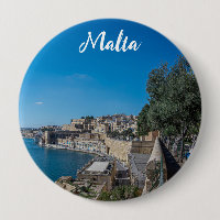Panoramic view of city wall and harbour in Vallett