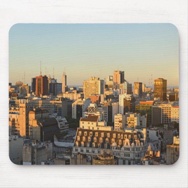 Panoramic View Of Cityscape At Dusk Mouse Mat (Front)