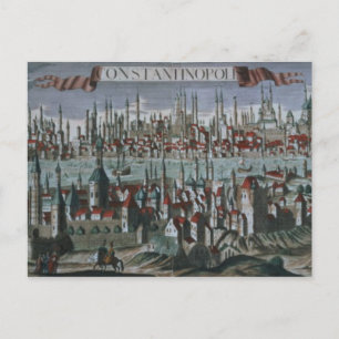 Panoramic view of Constantinople, late 18th centur Postcard