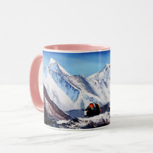 Panoramic View Of Everest Mountain Base Camp Area Mug