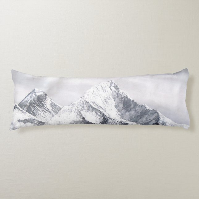 Panoramic View Of Everest Mountain Body Cushion (Front)