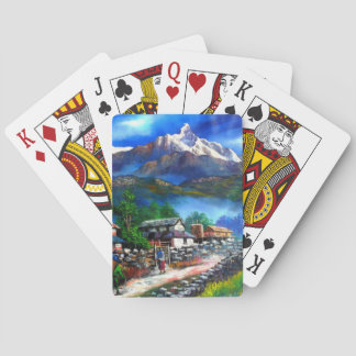 Panoramic View Of Everest Mountain Nepal Playing Cards
