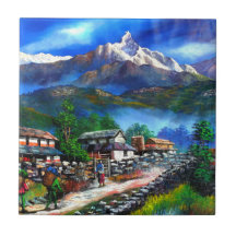 Panoramic View Of Everest Mountain Nepal