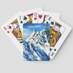 Panoramic View Of Everest Mountain Peak Playing Cards