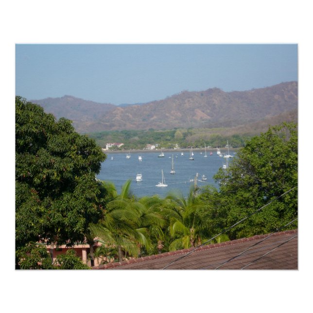 Panoramic View of Flamingo Beach, Costa Rica Poster (Front)