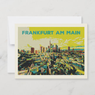Panoramic View of Frankfurt Illustration  Postcard